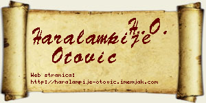 Haralampije Otović vizit kartica